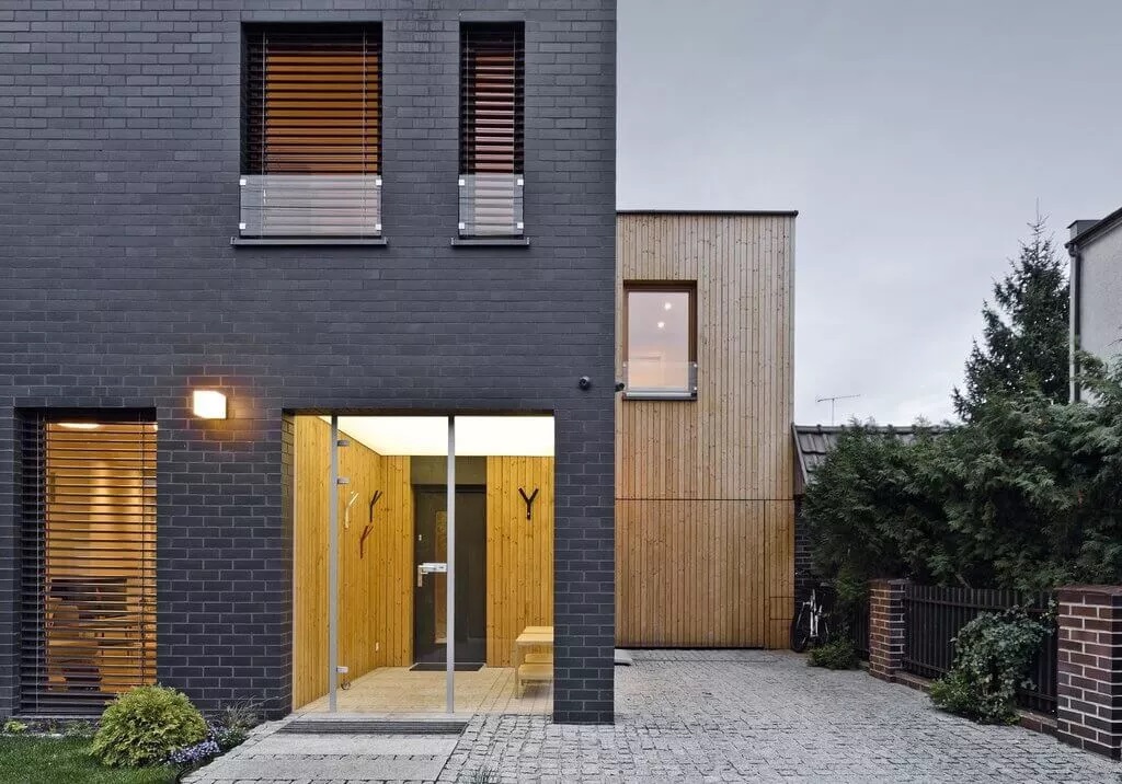Modernized Black Brick House Design 2