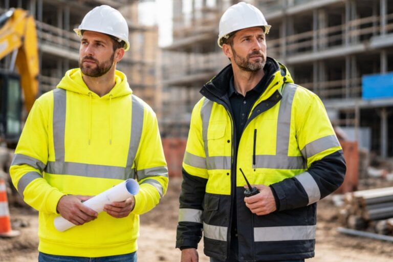 Choosing The Right HI Vis Workwear: Sweatshirts Vs Jackets For Construction Sites Sweatshirts Vs Jackets For Construction Sites